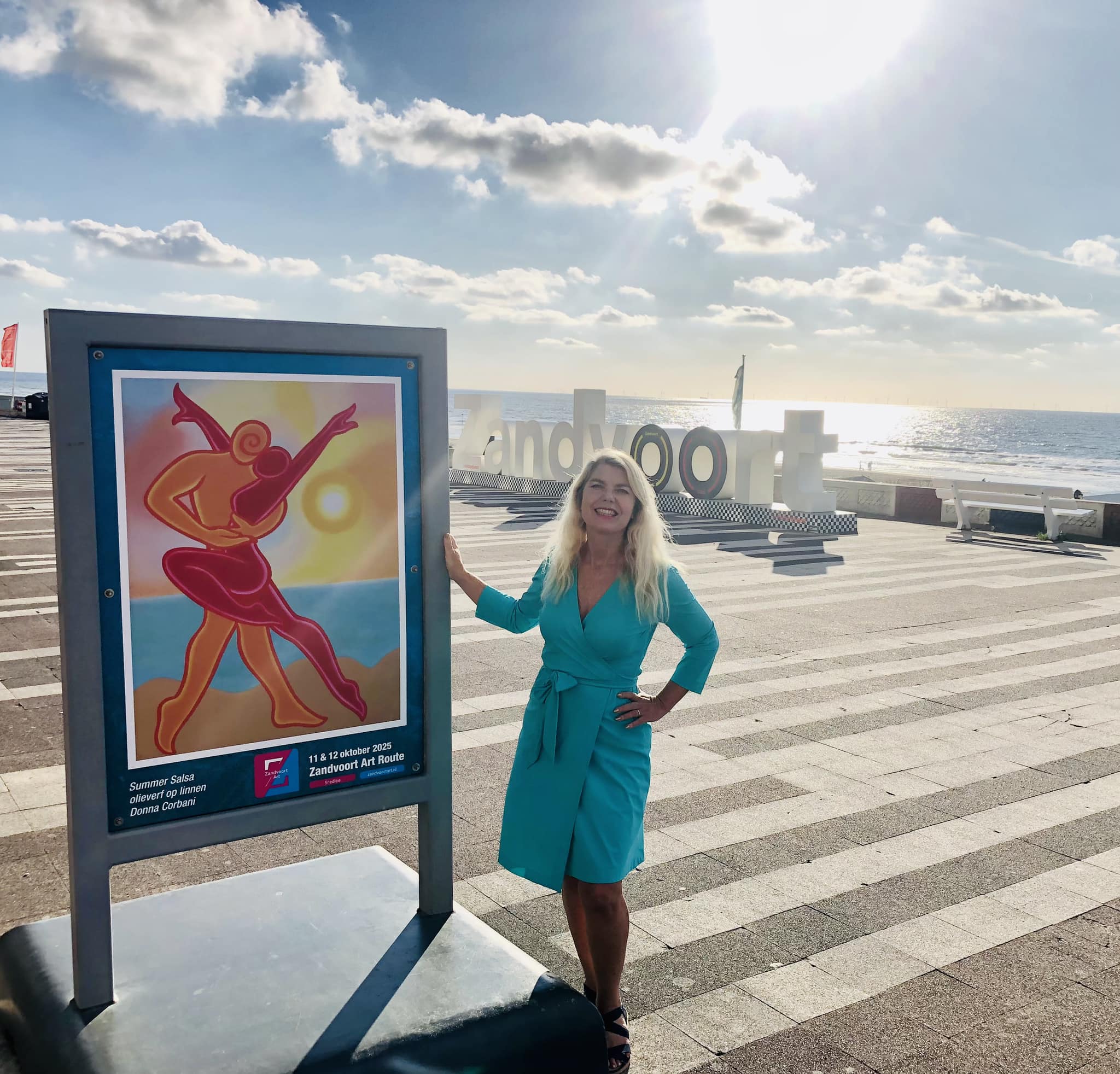 Zandvoort Art Boulevard 2025 "Summer Salsa" oil on linen by Donna Corbani